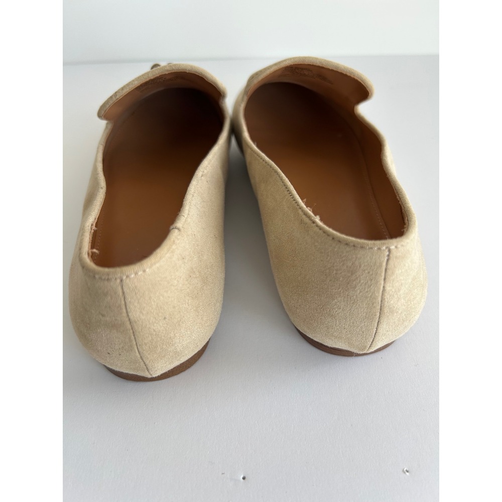 J.Crew Womens Tan Suede Tassel Loafers Smoking Slippers Beige Size 9 Flat Shoes - Picture 4 of 6